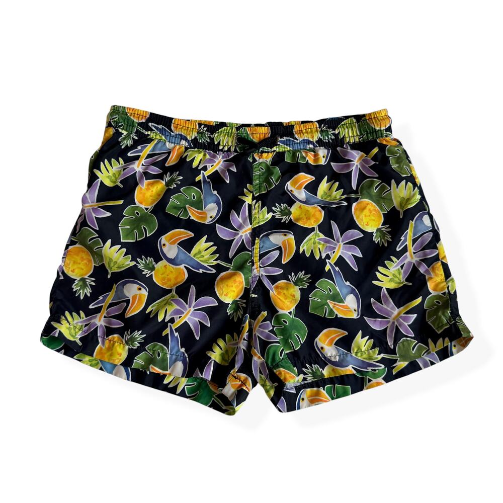 Zara Kids Tropical Toucan Pineapple Swim Shorts Trunks Size 8-9